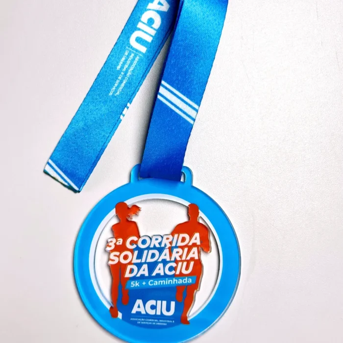 Medalha 10cm acrílico 5mm com impressão UV - IMGM0010