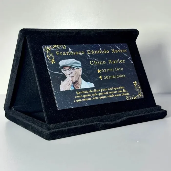 Placa de homenagem com impressão UV colorida - IMGPH0002