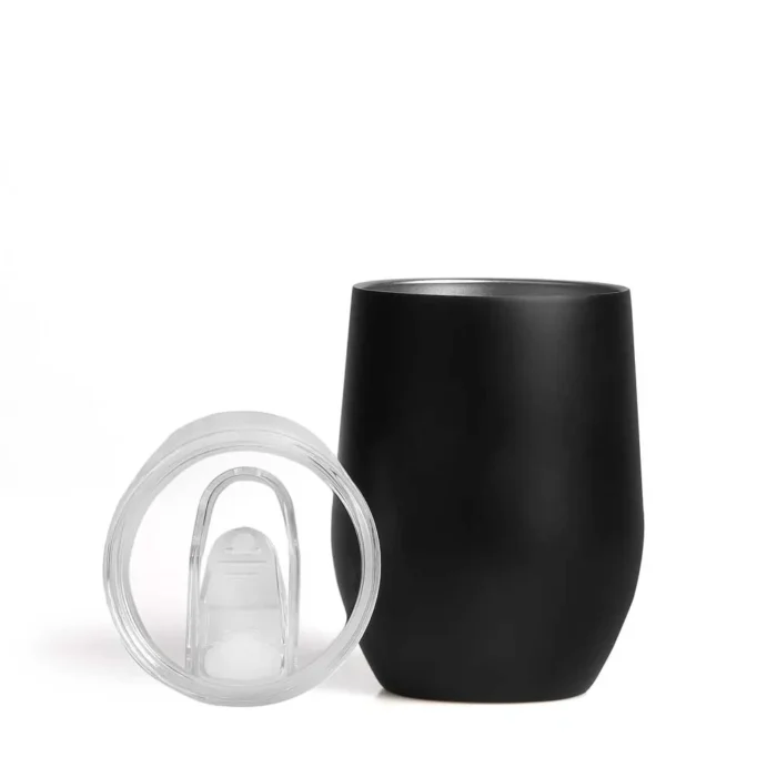 Copo Térmico C/ Tampa - Preto - 340 Ml - IC-03341