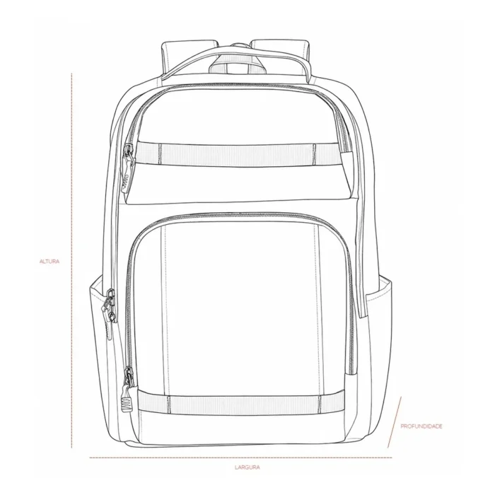 Mochila Couro Sintético 23L - 02658