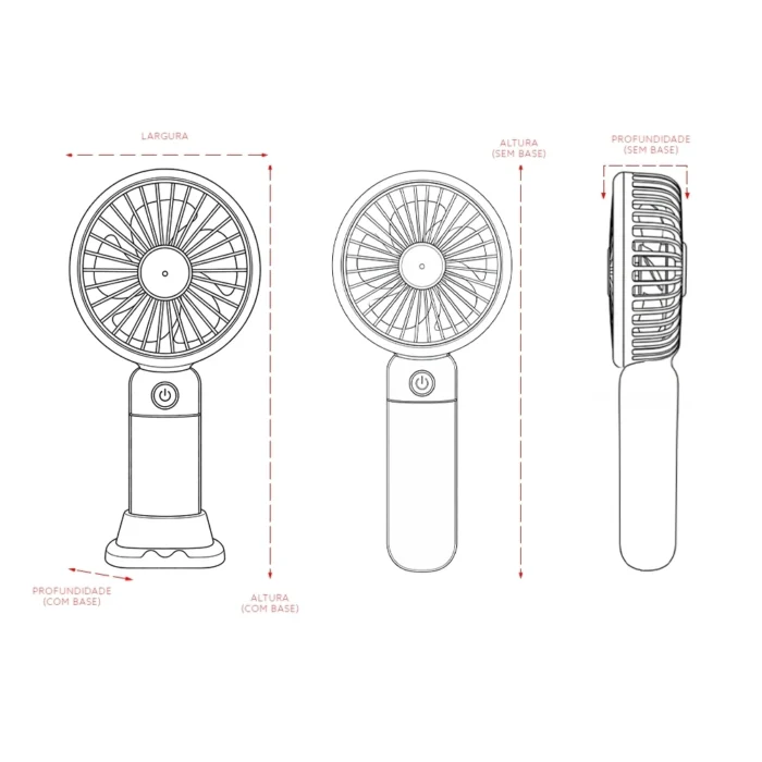 Mini Ventilador Recarregável - 09335