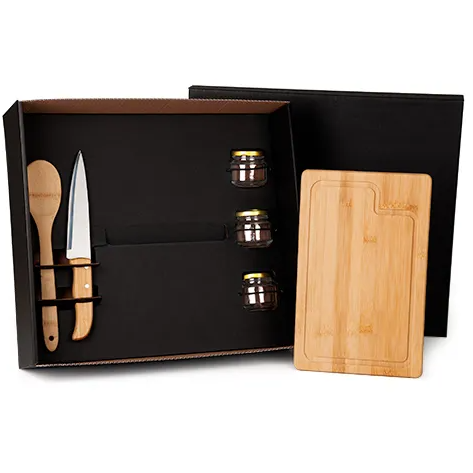 Conj. Para Cozinha E Tempero Em Bambu/Inox - 6 Pçs - KT-90070
