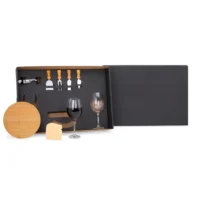 Kit Queijo E Vinho Com Abridor Saca Rolhas- 8 Pçs. - KT-90003