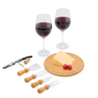 Kit Queijo E Vinho Com Abridor Saca Rolhas- 8 Pçs. - KT-90003
