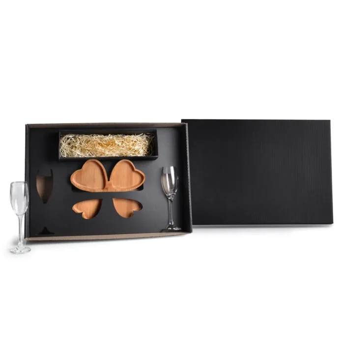Kit Petisco E Champagne - 3 Pçs - Não Acompanha Garrafa - KT-90005