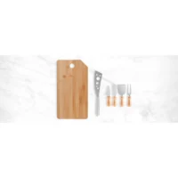 Conj. Para Queijo Em Bambu / Madeira / Inox Oregon - 6 Pçs - KT-90023