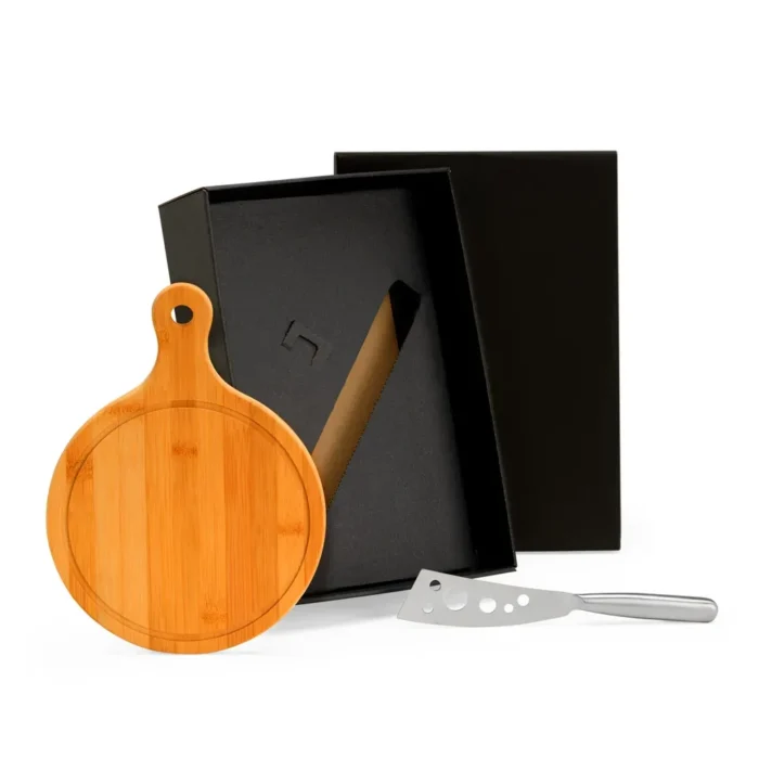 Kit Para Queijo Em Bambu / Inox - 2 Pçs - KT-90101