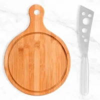 Kit Para Queijo Em Bambu / Inox - 2 Pçs - KT-90101