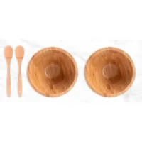 Kit Para Café Da Manhã Em Bambu - 4 Pçs - KT-90112