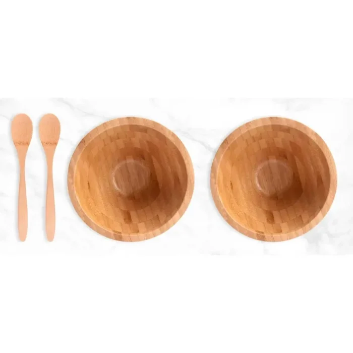 Kit Para Café Da Manhã Em Bambu - 4 Pçs - KT-90112