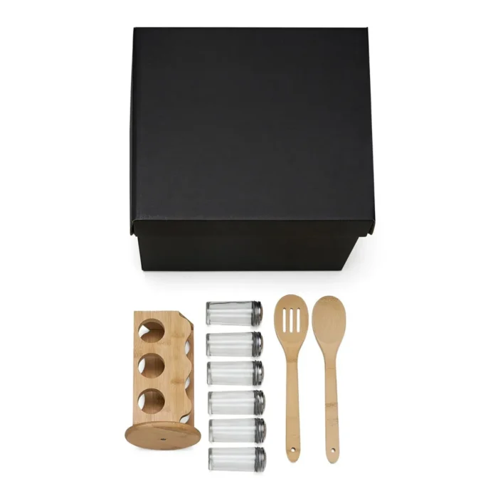 Kit Porta Condimentos E Colheres - 3 Peças - KT-9024M