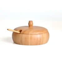 Kit Farinheira E Saleiro Em Bambu - 3 Pçs - KT-90282