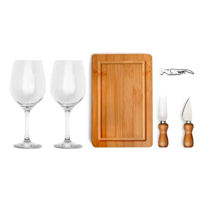 Kit Queijo E Vinho - 6 Pçs - KT-90395