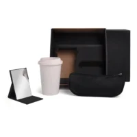 Kit Necessaire, Copo C/ Tampa E Espelho - 3 Pçs - KT-90450