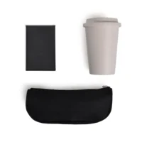 Kit Necessaire, Copo C/ Tampa E Espelho - 3 Pçs - KT-90450