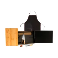 Kit Para Churrasco Com Avental - 5 Pçs - KT-90505