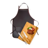 Kit Para Churrasco Com Avental - 5 Pçs - KT-90505
