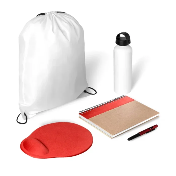 Kit Boas Vindas - 5 Pçs - Branco/Vermelho - KT-90517