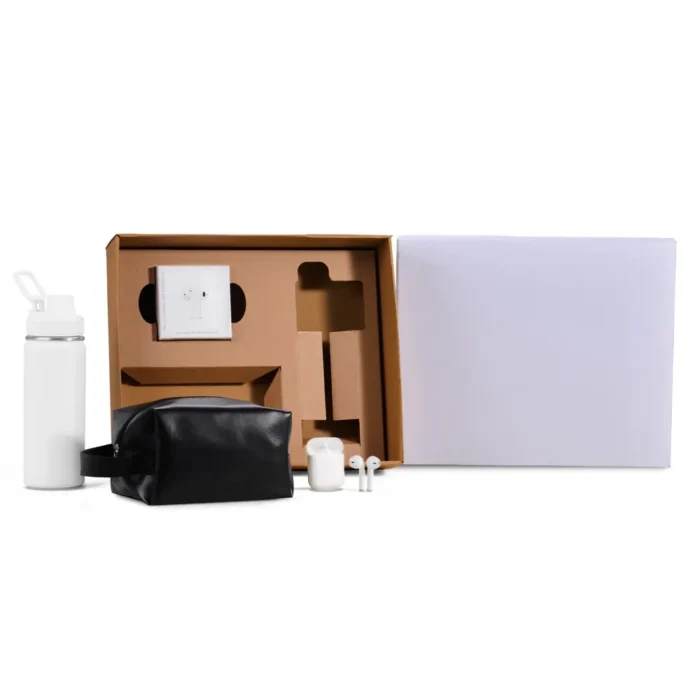 Kit Garrafa, Necessaire E Fone - 3 Pçs - KT-90533-BCO