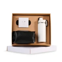 Kit Garrafa, Necessaire E Fone - 3 Pçs - KT-90533-BCO