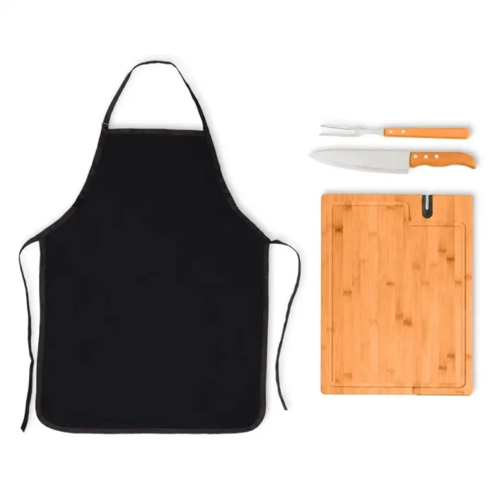 Conj. Para Churrasco Em Bambu Com Amolador - 5 Pçs - KT-90606