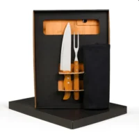 Conj. Para Churrasco Em Bambu Com Amolador - 5 Pçs - KT-90606