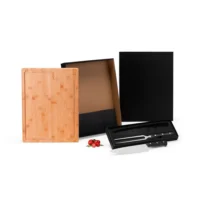 Conj. Para Churrasco Premium Em Bambu / Madeira / Inox - 3 Pçs - ME-39373