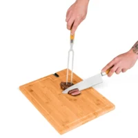 Conj. Para Churrasco Premium Em Bambu Com Amolador - 4 Pçs - ME-49363