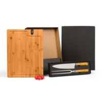 Conj. Para Churrasco Premium Em Bambu Com Amolador - 4 Pçs - ME-49363