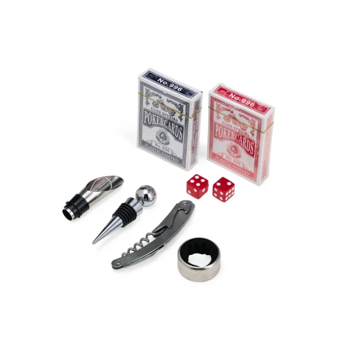 Kit Vinho com Jogo de Baralho - 08128