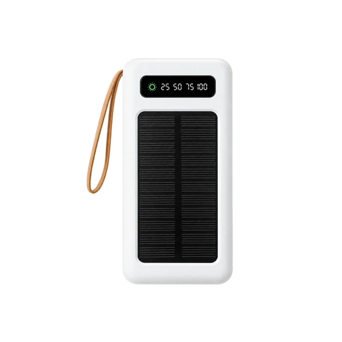 Power Bank Solar 10.000mAh com Lanterna e Multissaídas - 09578