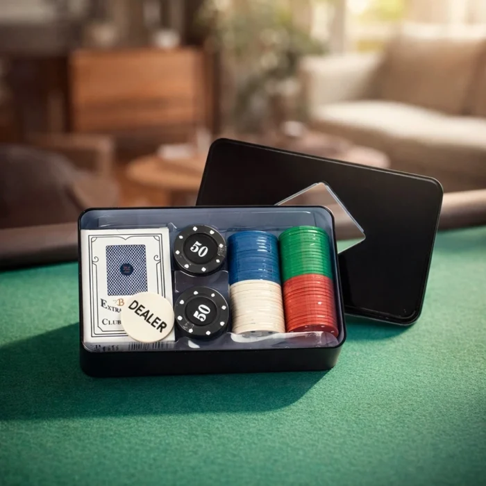 Kit Poker com 80 Fichas - 19055