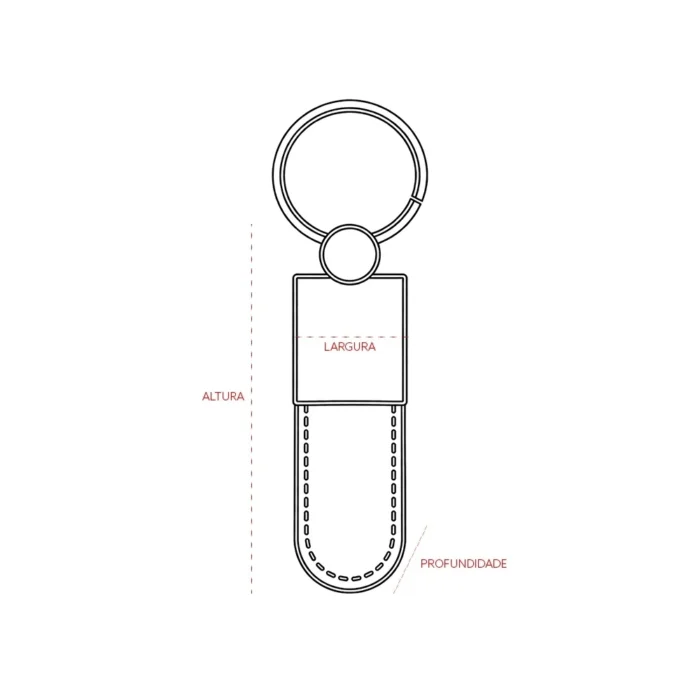 Chaveiro Metal com PU - 19233